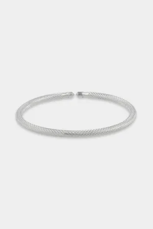 Snaky Silver Bangle - W21 - MJW0012