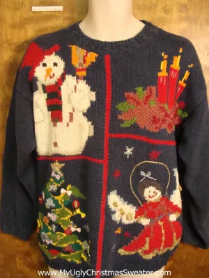 Snowman and his Holiday Friends Ugly Sweater for Xmas