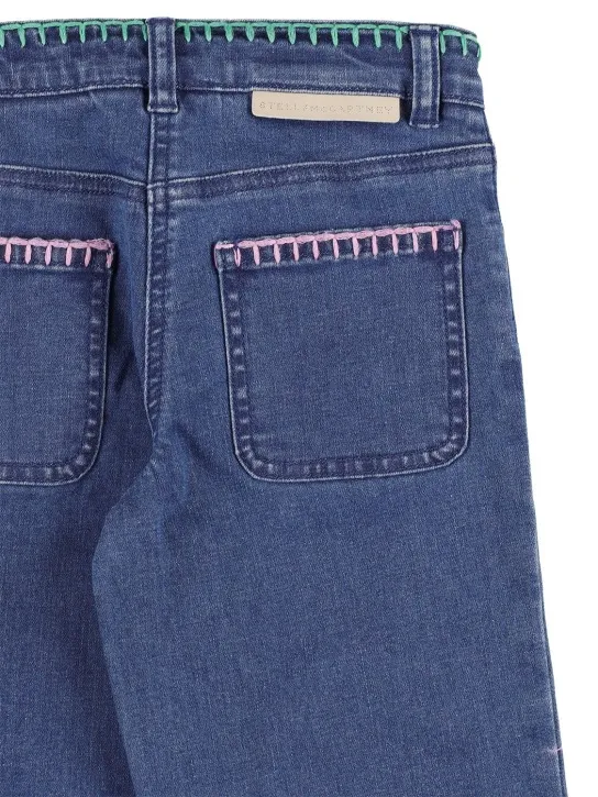 Stella McCartney Kids   Embroidered organic cotton denim jeans 