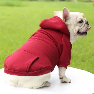 Stylish Dog Hoodie for Autumn and Winter - Warm Polyester Sweater for Small Pets