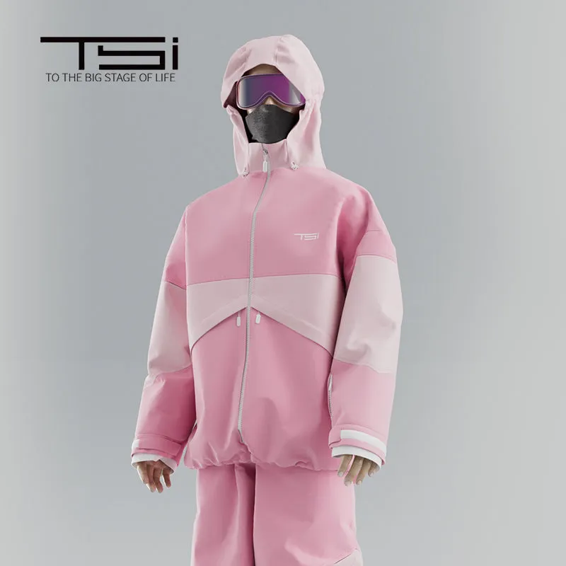 TSI 23/24 Upgraded 3L Pink Snowboarding Jacket & Pants