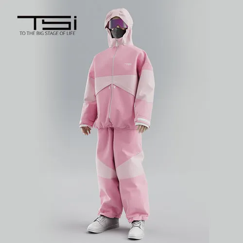 TSI 23/24 Upgraded 3L Pink Snowboarding Jacket & Pants
