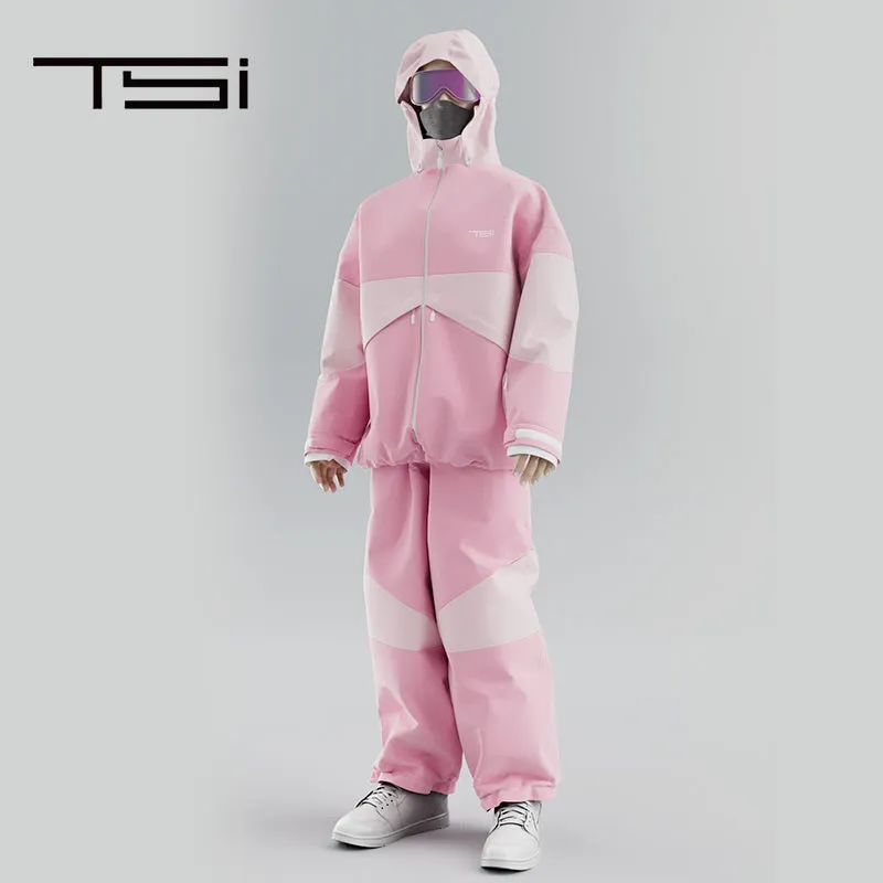 TSI 23/24 Upgraded 3L Pink Snowboarding Jacket & Pants
