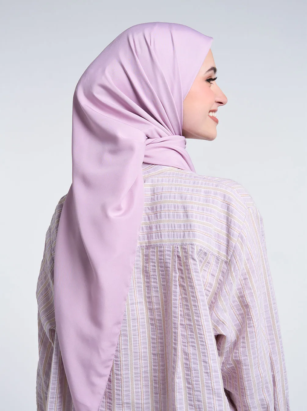 ULTRA SATIN SCARF PLAIN FRENCH ROSE