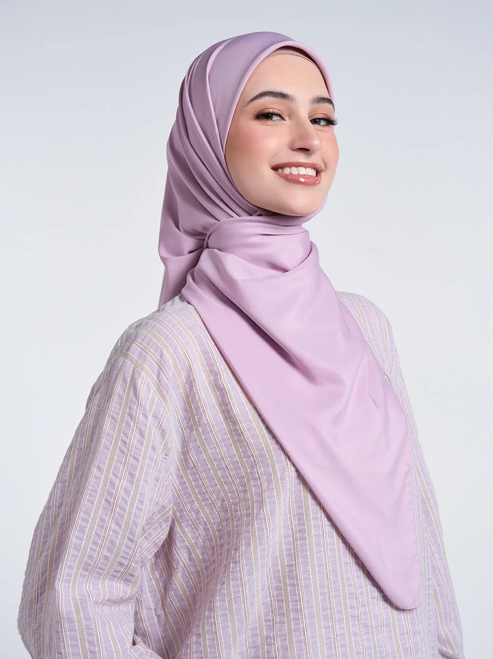 ULTRA SATIN SCARF PLAIN FRENCH ROSE