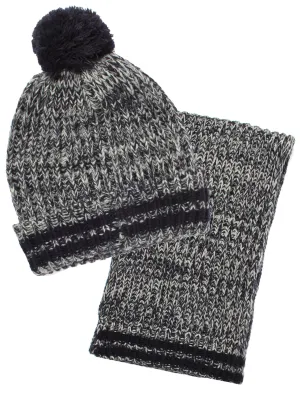 Unisex Tokyo Laundry Chamrousse Hat and Scarf Set in cream