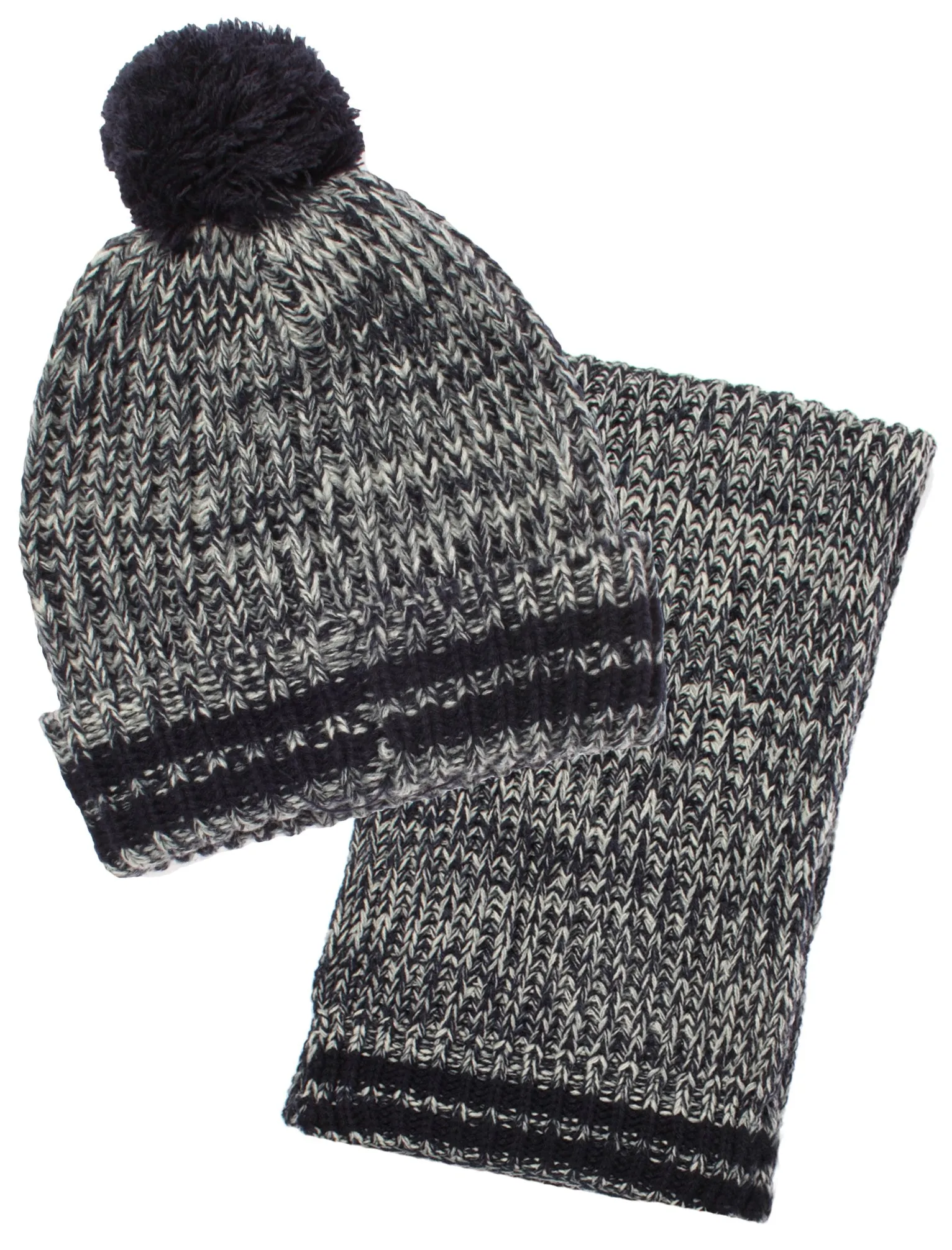 Unisex Tokyo Laundry Chamrousse Hat and Scarf Set in cream