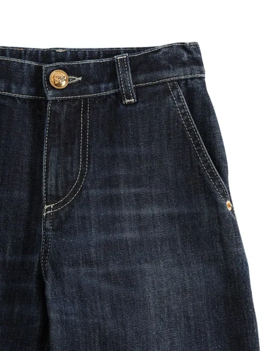Versace   Stonewashed cotton denim jeans 