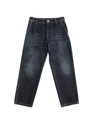 Versace   Stonewashed cotton denim jeans 