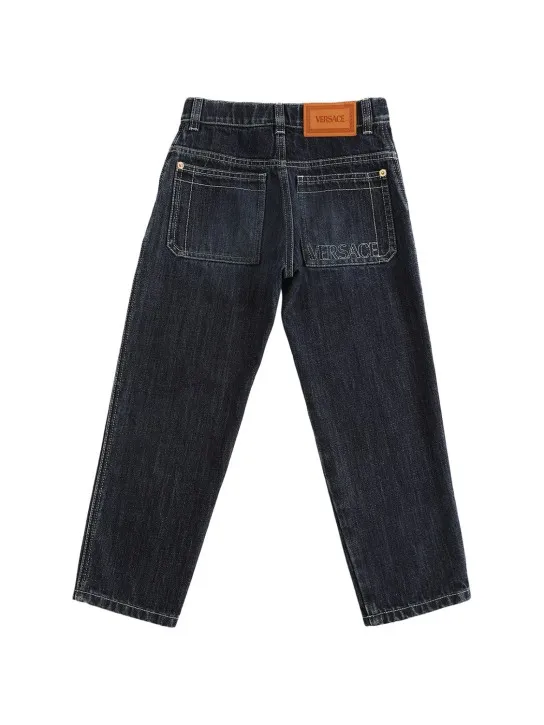 Versace   Stonewashed cotton denim jeans 