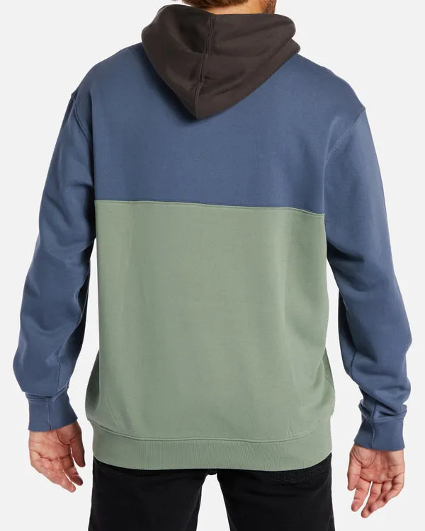 Wave Washed Blocked Pullover Hoodie