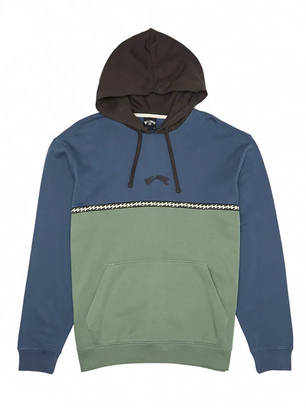 Wave Washed Blocked Pullover Hoodie