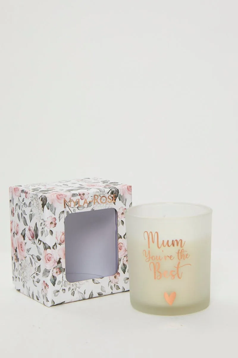 White Mothers Day Candle In A Box