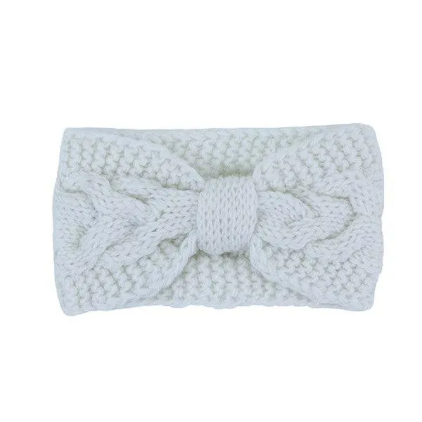 Winter Crochet Bow Twisted Head Band