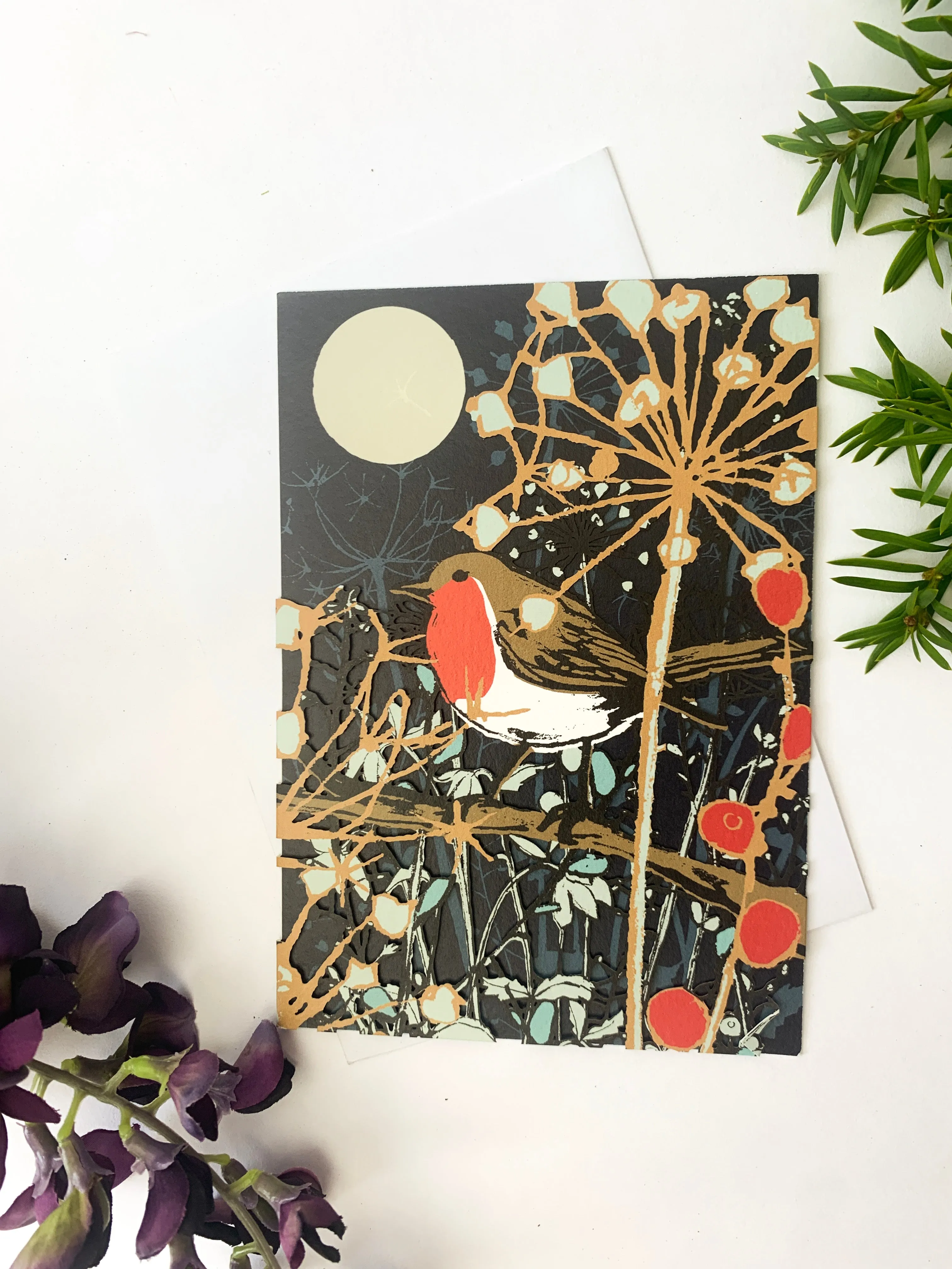 Winter's Tale Robin Lasercut Christmas Seasonal Card