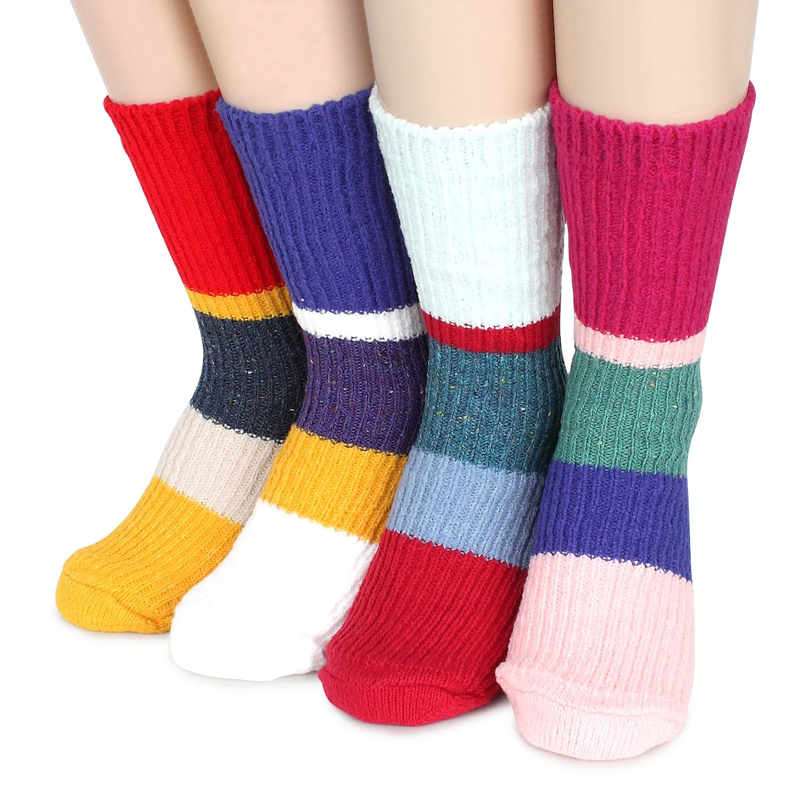 Women Wool Malson Franc Socks (Crew 4 Pairs) Xi 14