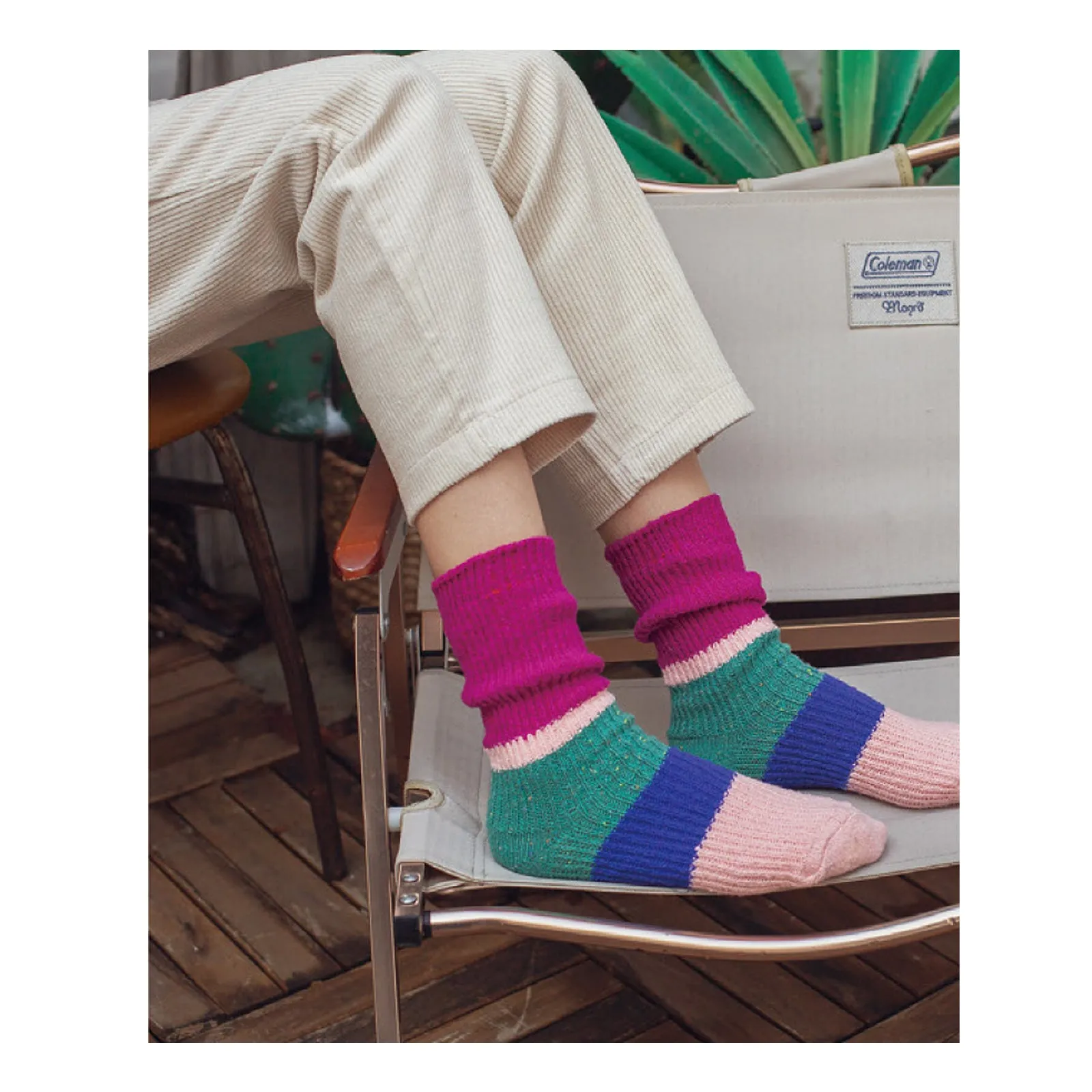 Women Wool Malson Franc Socks (Crew 4 Pairs) Xi 14