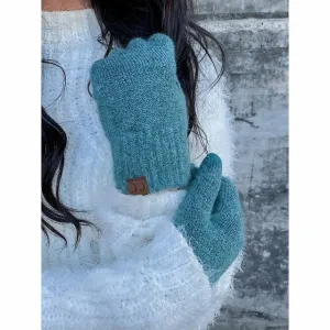 Womens Soft Knit C.C Gloves G9021, Assorted Colors