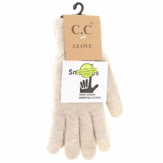 Womens Soft Knit C.C Gloves G9021, Assorted Colors