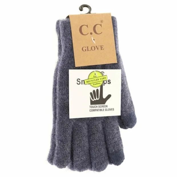 Womens Soft Knit C.C Gloves G9021, Assorted Colors