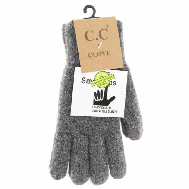 Womens Soft Knit C.C Gloves G9021, Assorted Colors